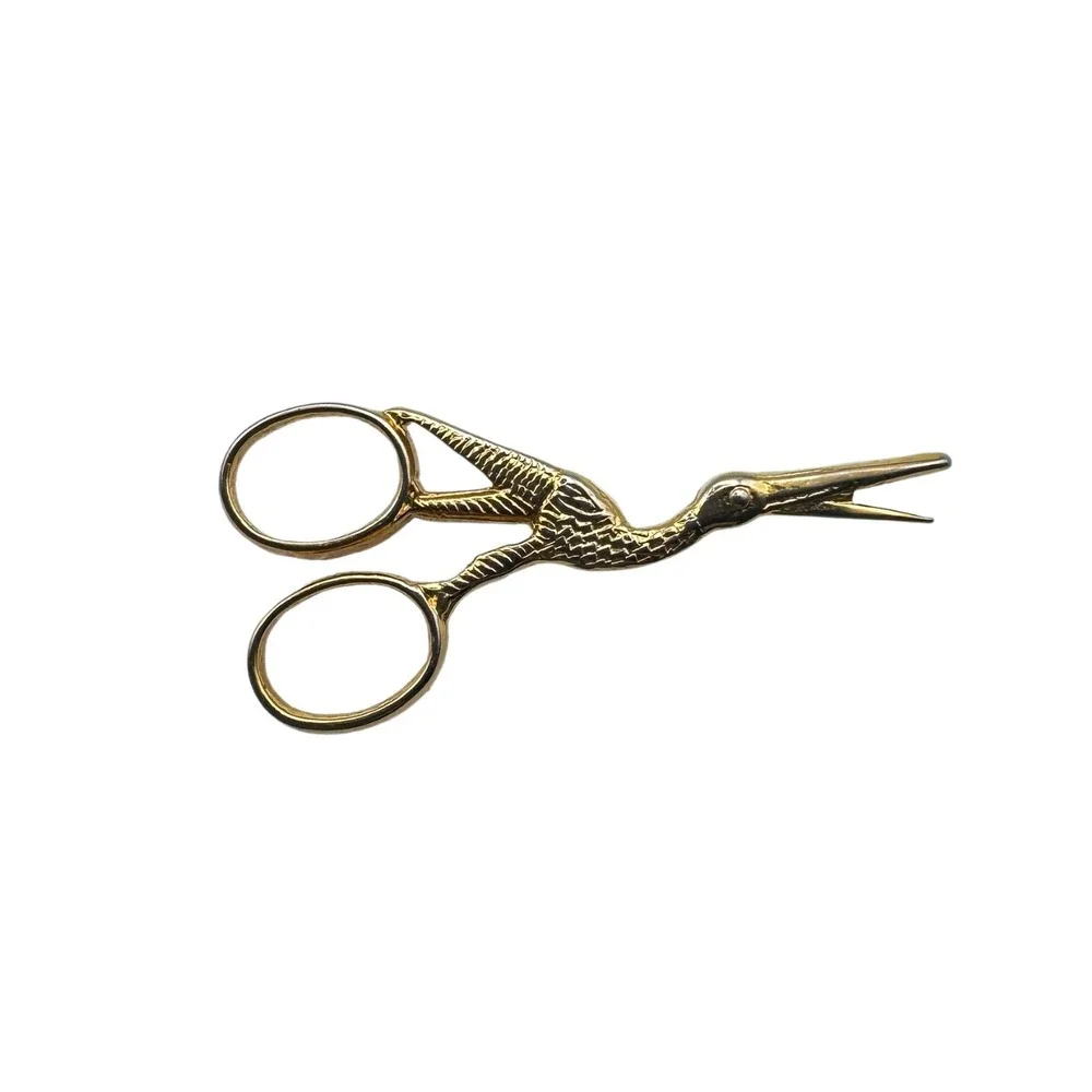 Vintage Paul C. Tie Tack Scissor Stork  Seamstress Lapel Pin Pelecis Lapel Pin